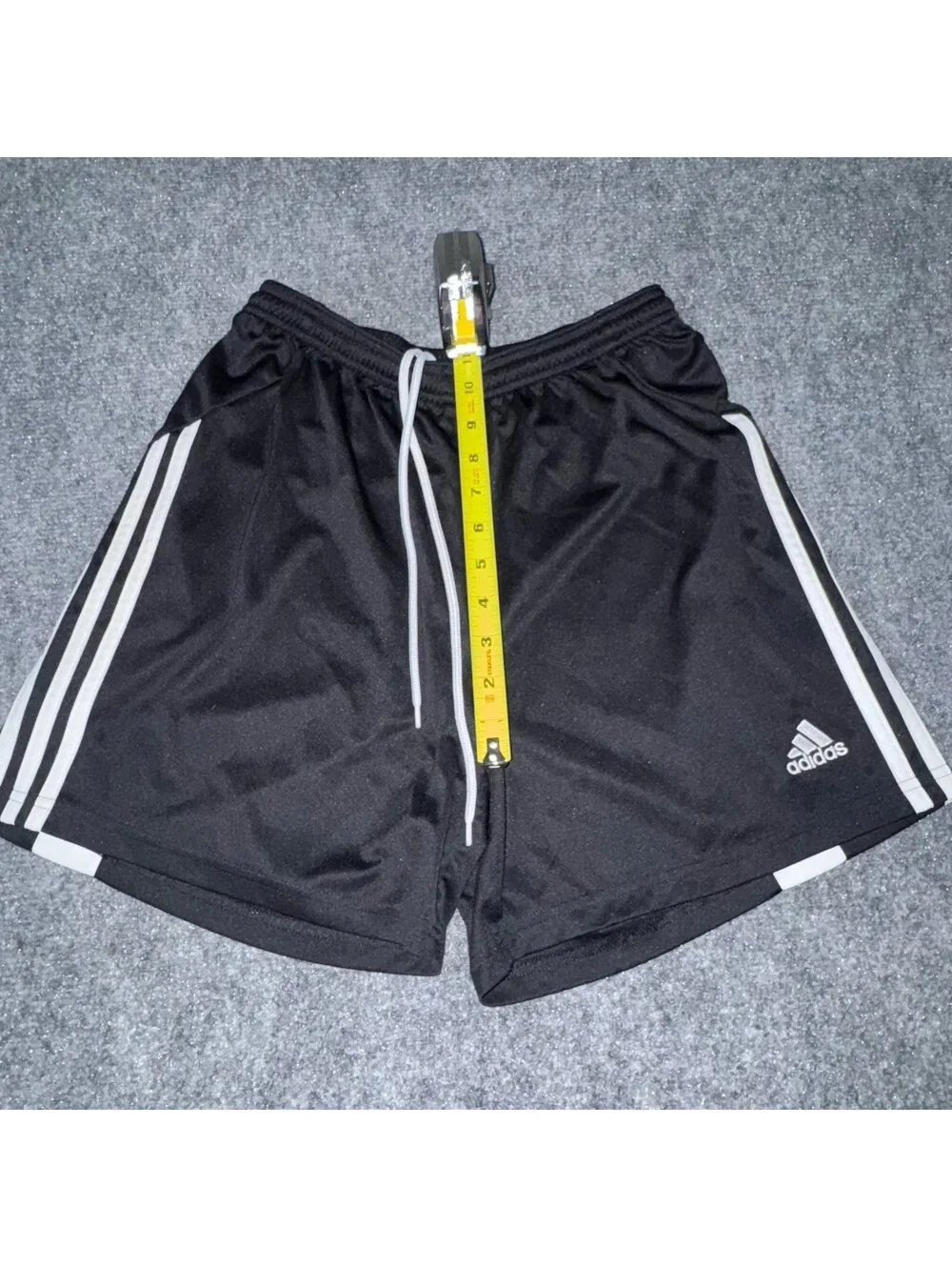 Adidas Black Athletic Soccer Shorts Mens MD Vtg y2k 90s Rare